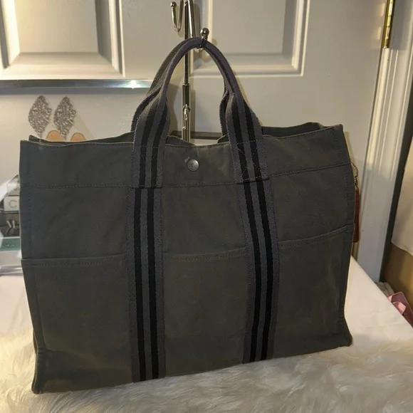 Hermes Toile Fourre-Tout MM tote GUC - Picture 3 of 12